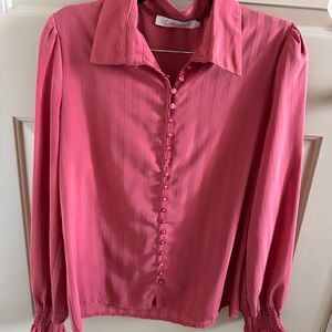 Capsule Rose Button-Down Blouse